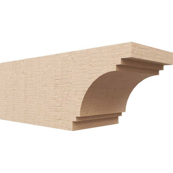 Ekena Millwork 6in. W x 6in. H x 16in. L Pescadero Woodgrain TimberThane Rafter Tail, Primed Tan RFTUR06X06X16PECRCPR - main